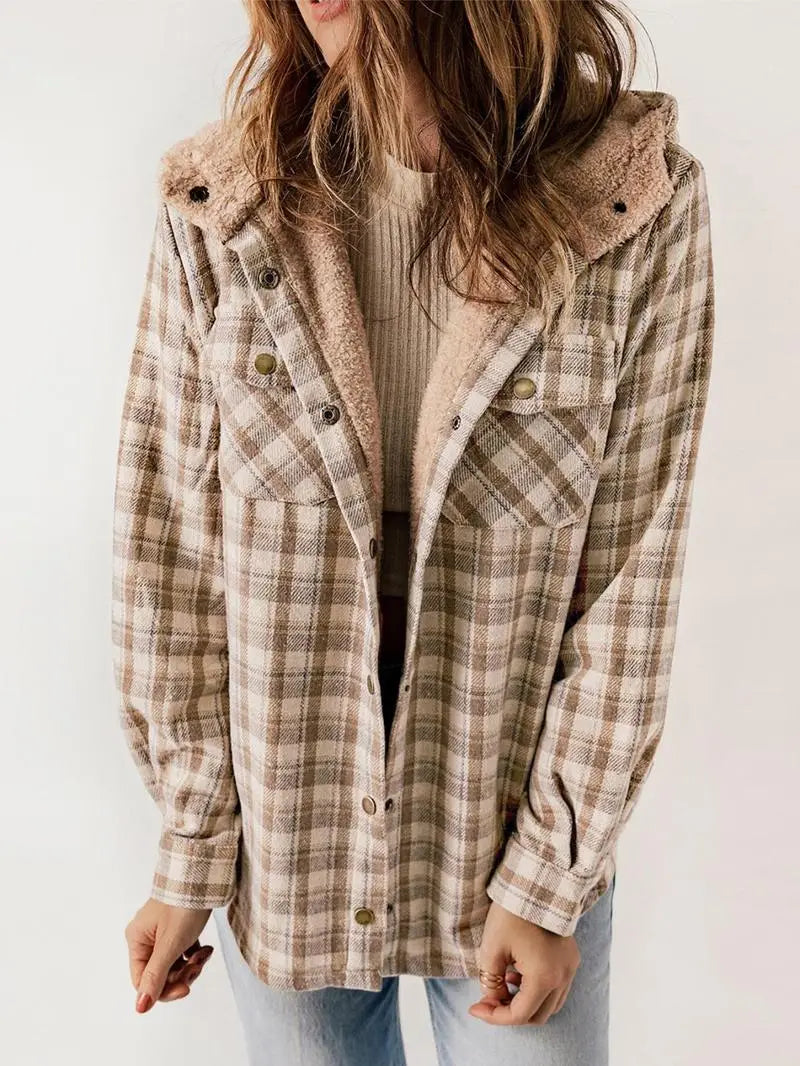 Cathy™ | Cozy Plaid Fleece-Lined Jacket