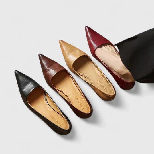 Vera | Women's Pointed Toe Slingback Kitten Heels in Burgundy