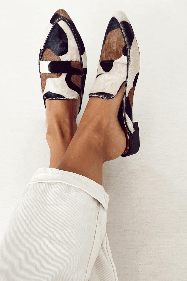 Jasmine | Women's Abstract Print Slip On Loafers - Image 1