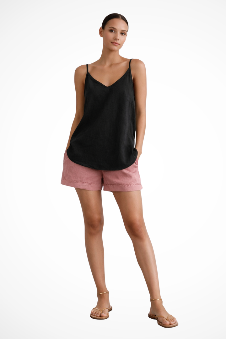 Julianna | Women's V-Neck Sleeveless Camisole - White - Image 5