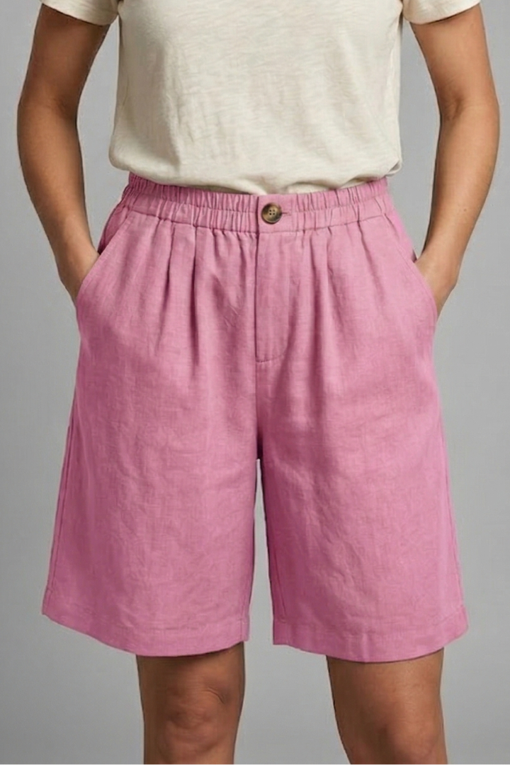 Juniper | Women's Elastic Waist Relaxed Fit Shorts - Green - Image 10