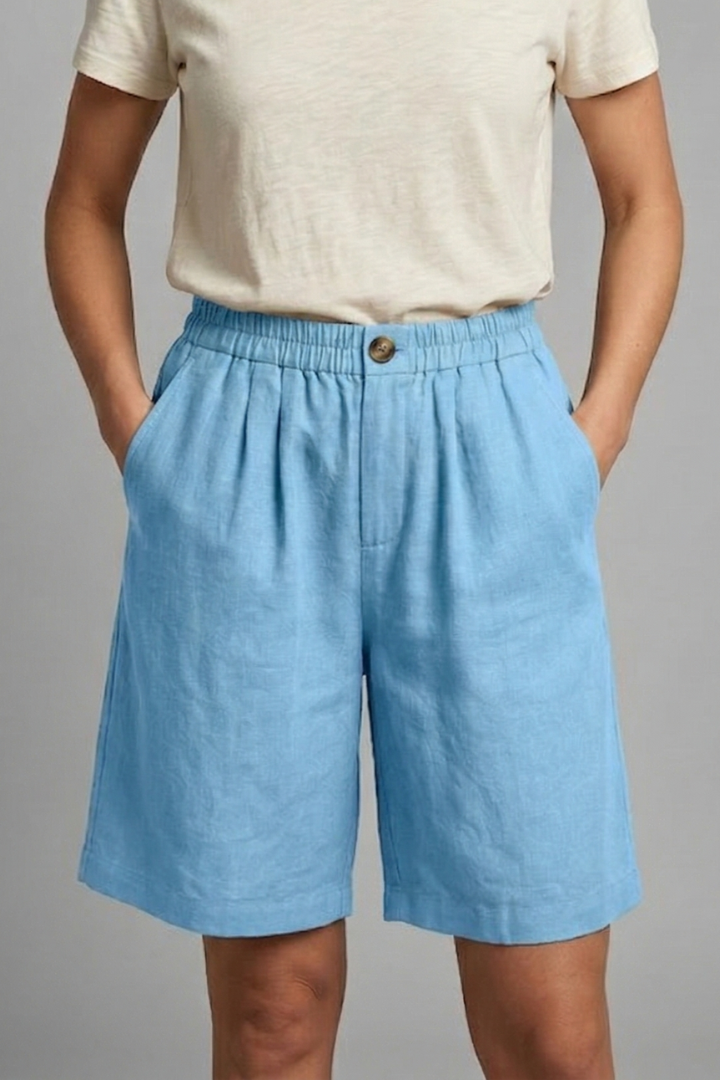Juniper | Women's Elastic Waist Relaxed Fit Shorts - Green - Image 12
