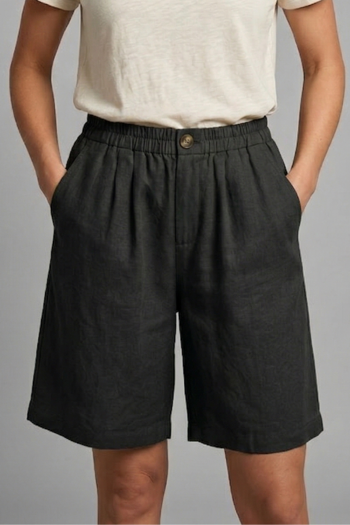 Juniper | Women's Elastic Waist Relaxed Fit Shorts - Green - Image 15