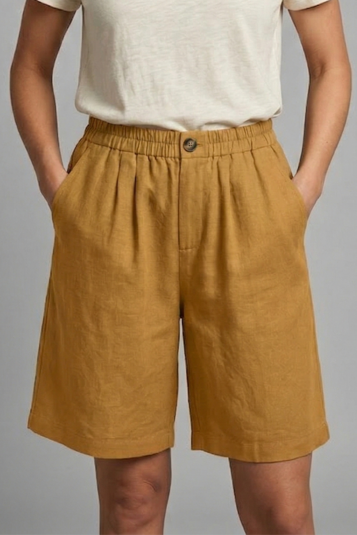 Juniper | Women's Elastic Waist Relaxed Fit Shorts - Green - Image 18