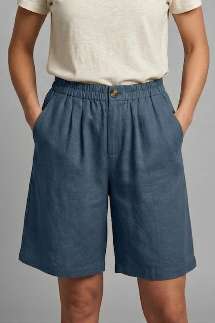 Juniper | Women's Elastic Waist Relaxed Fit Shorts - Green - Image 9