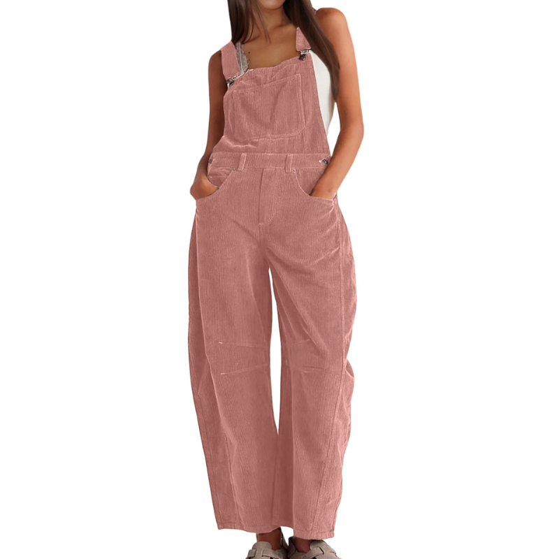 Juniper | Women's Wide Leg Sleeveless Overall - Peach - Image 1