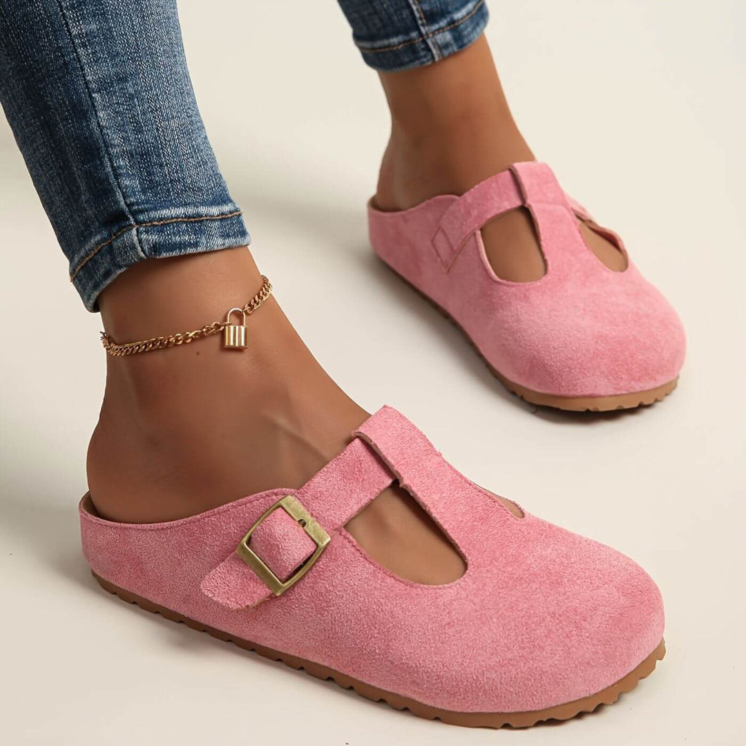Juniper | Women's Yellow Buckle Clogs - Yellow - Image 2