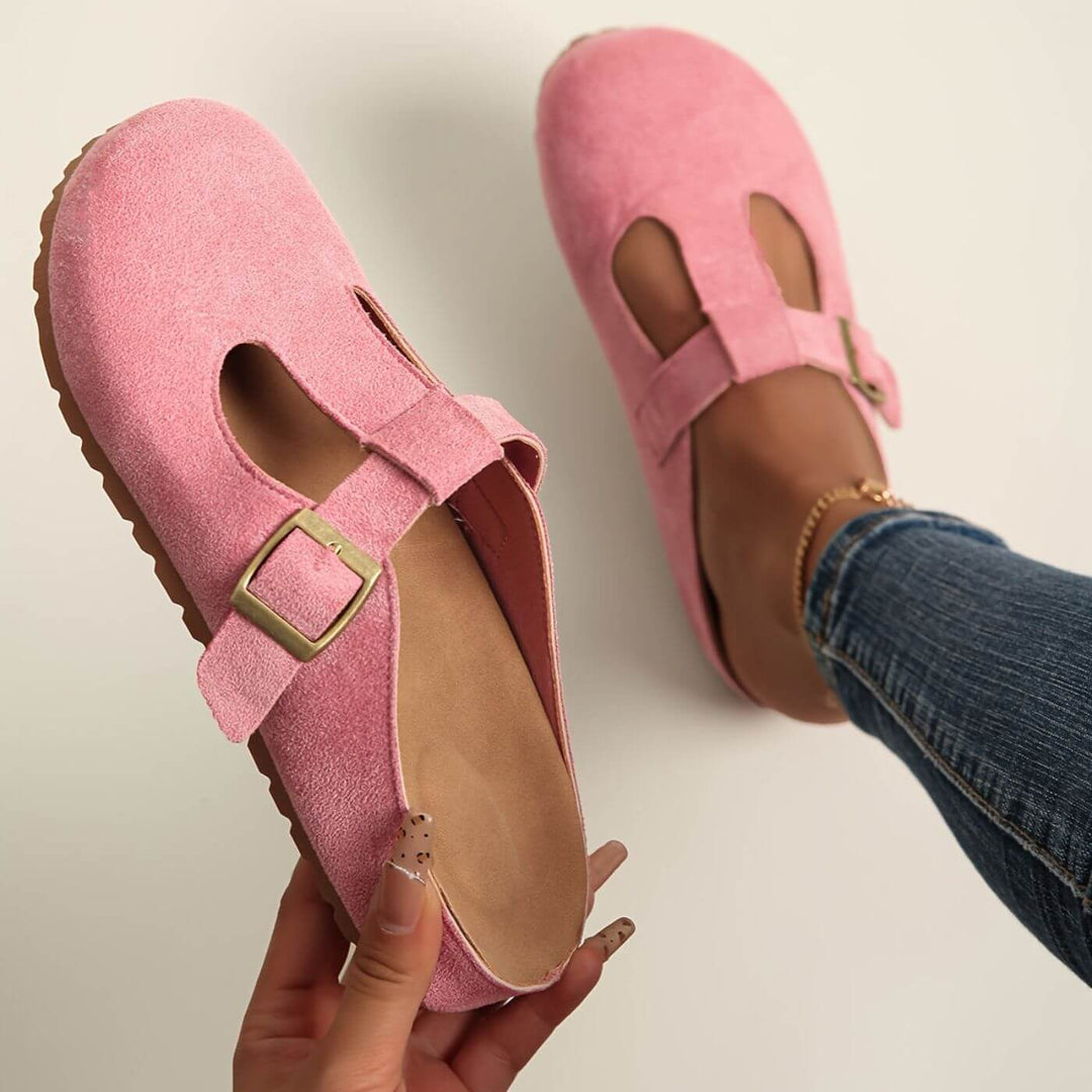 Juniper | Women's Yellow Buckle Clogs - Yellow - Image 4