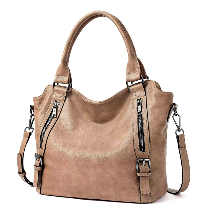 Kira | Women's Brown Shoulder Tote Bag - Brown - Image 3