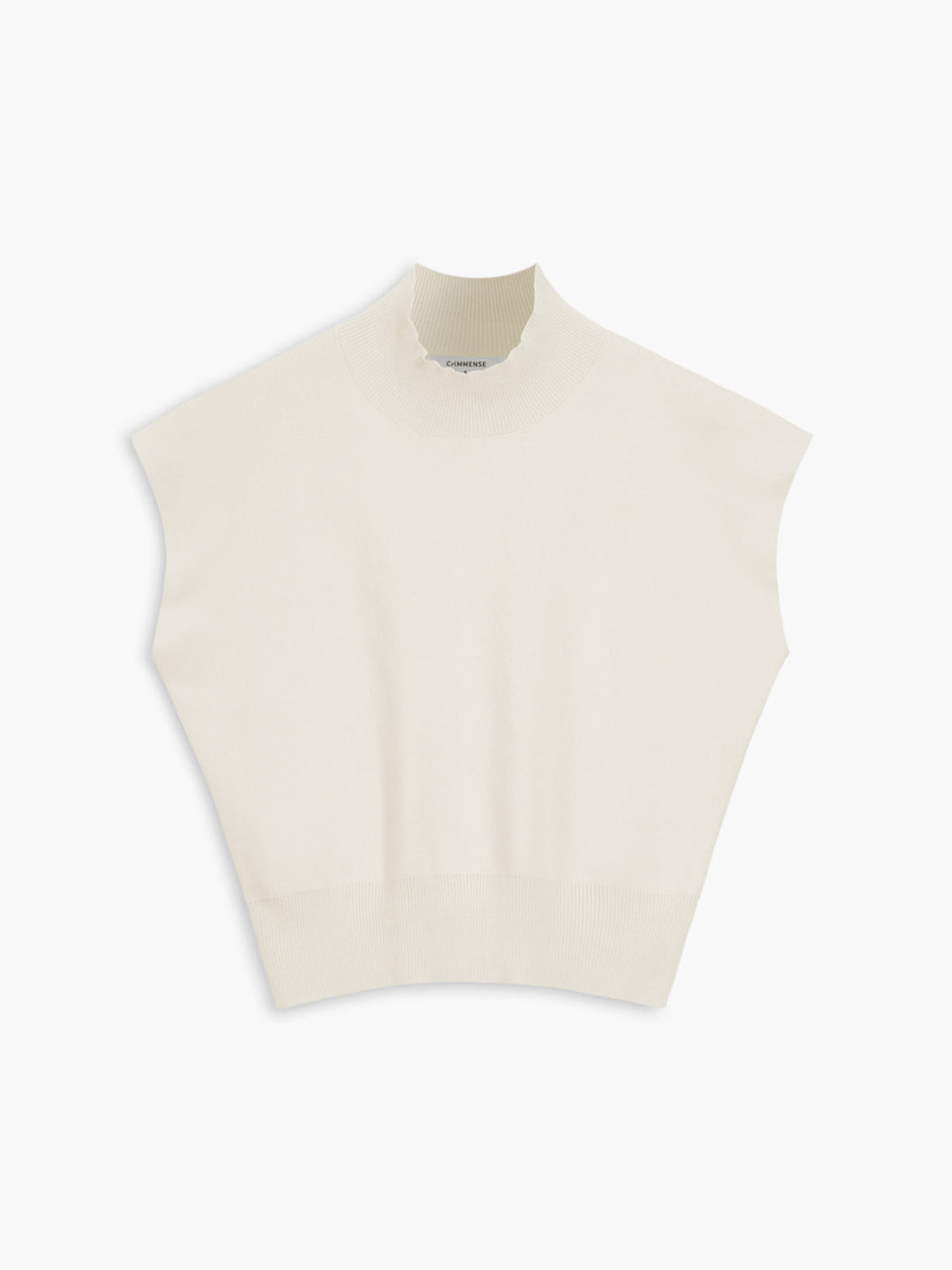 Noira | Women's Mock Neck Sleeveless Top Padded Shoulder Vest