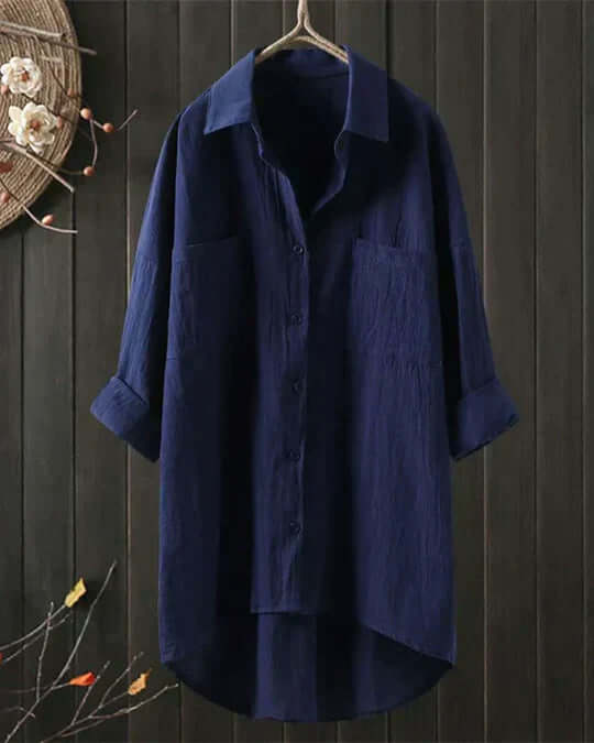 Lennox | Women's Button Down Long Sleeve Blouse - White - Image 6