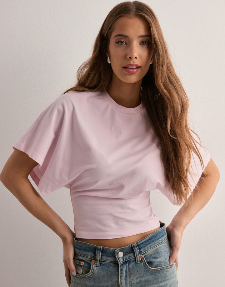 Leona | Women's Oversized Wide Sleeve Top - Black - Image 3