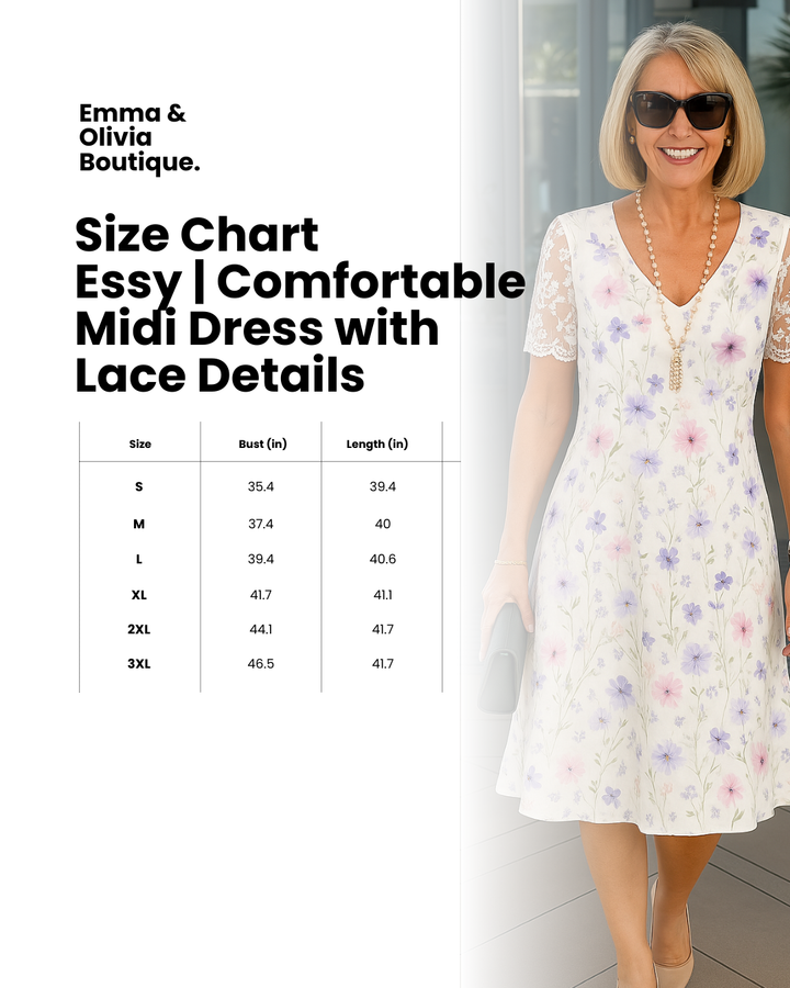 Lydia | Women's Floral V-Neck Midi Dress - Floral - Image 5