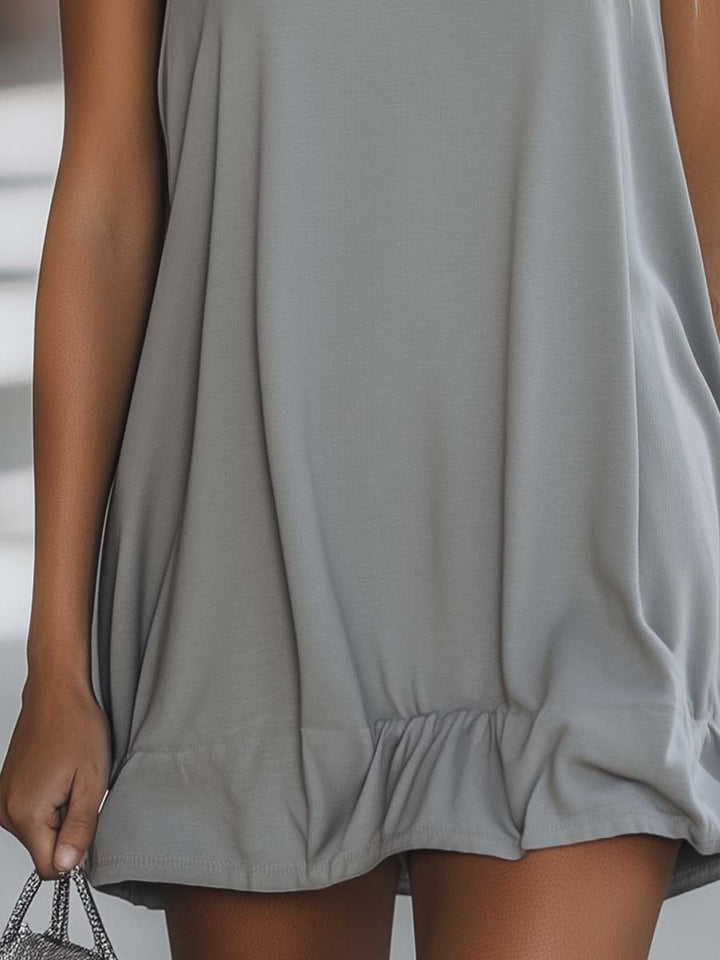 Lyralei | Women's Sleeveless Hooded Mini Dress - Grey - Image 5