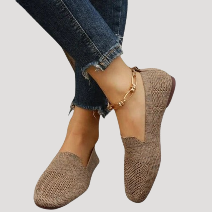 Lyralei | Women's Slip On Knit Flats - Grey - Image 2