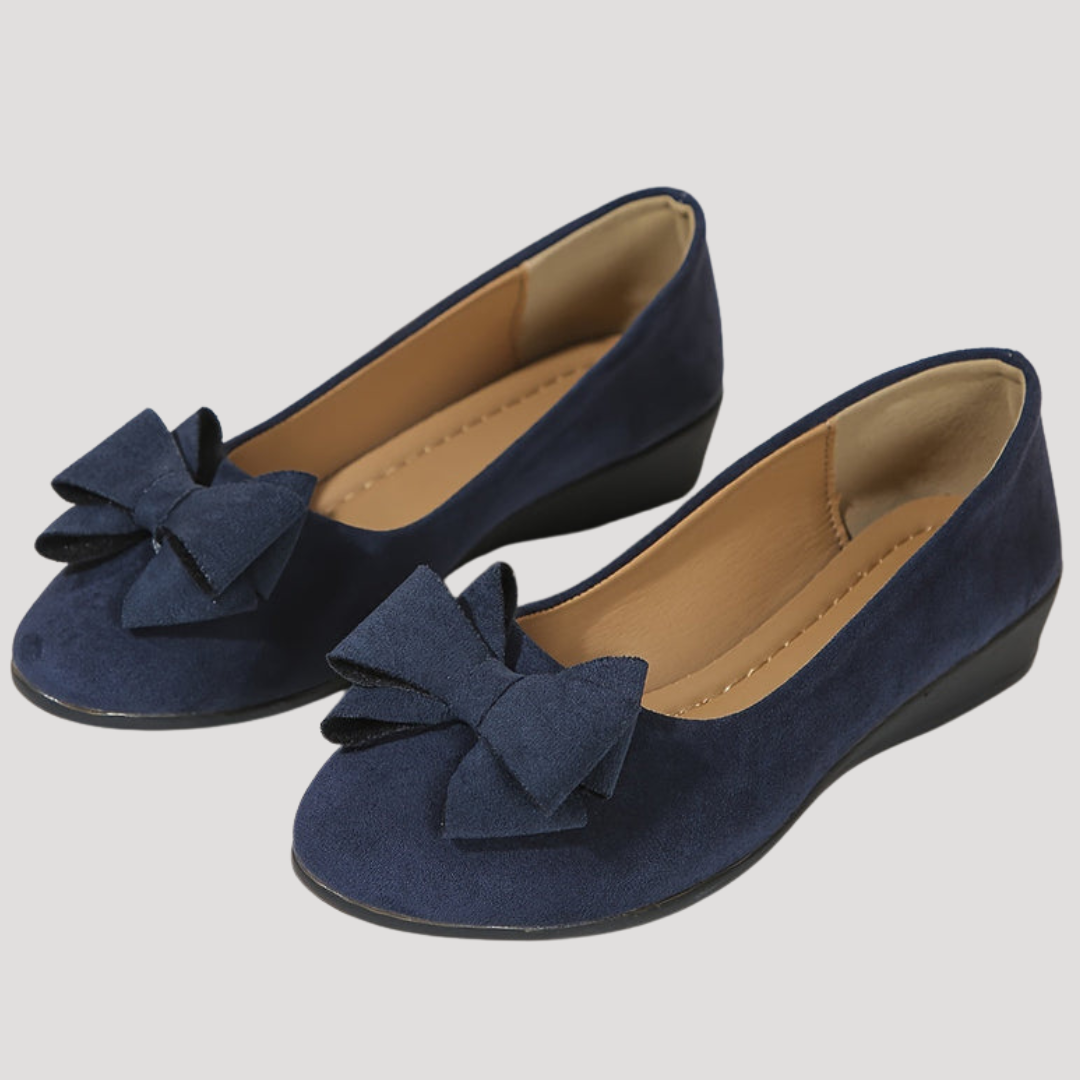 Magnolia | Women's Bow Wedge Flats - Black - Image 19