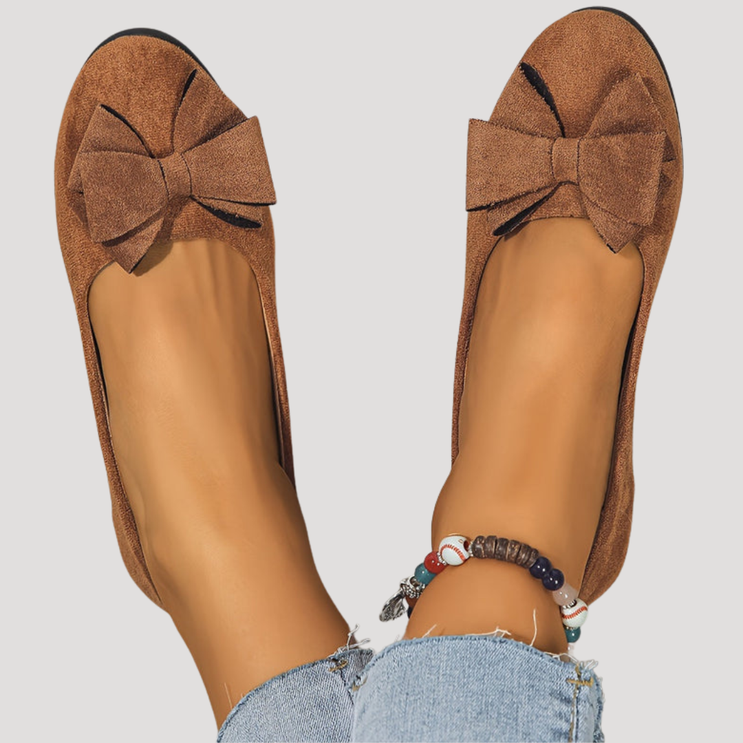 Magnolia | Women's Bow Wedge Flats - Black - Image 23