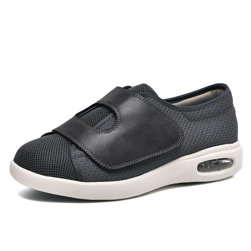 Magnus | Men's Extra Wide Diabetic Walking Shoes - Grey - Image 3