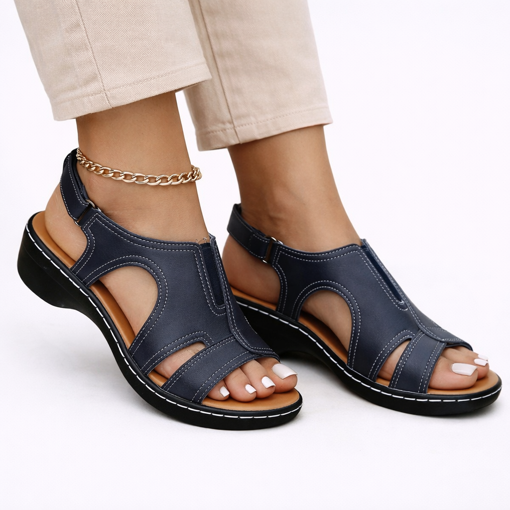 Maxine | Women's Supportive Comfort Sandals - Black - Image 2