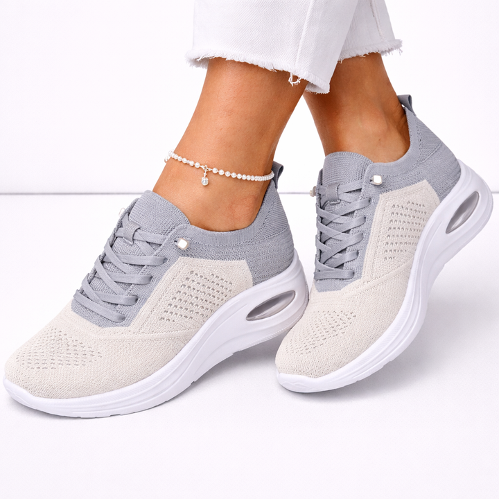 Minerva | Women's Air Cushion Athletic Sneakers - Black - Image 3