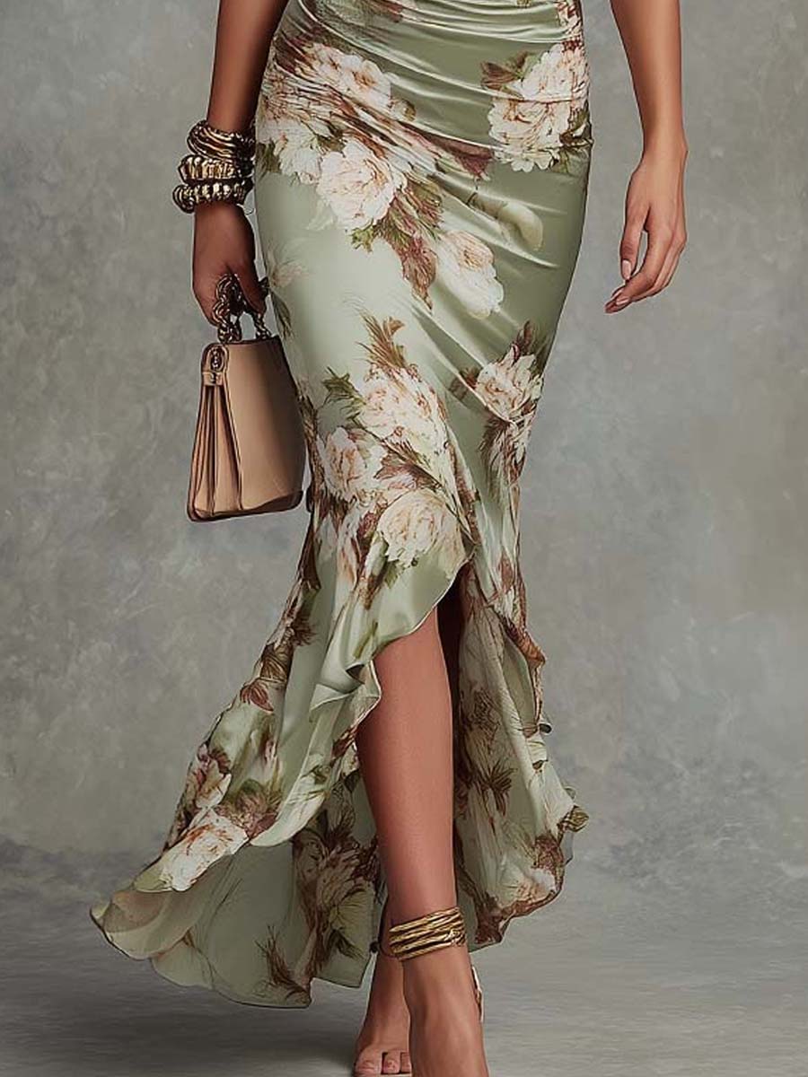Minerva | Women's Floral Wrap Maxi Dress - Floral - Image 5