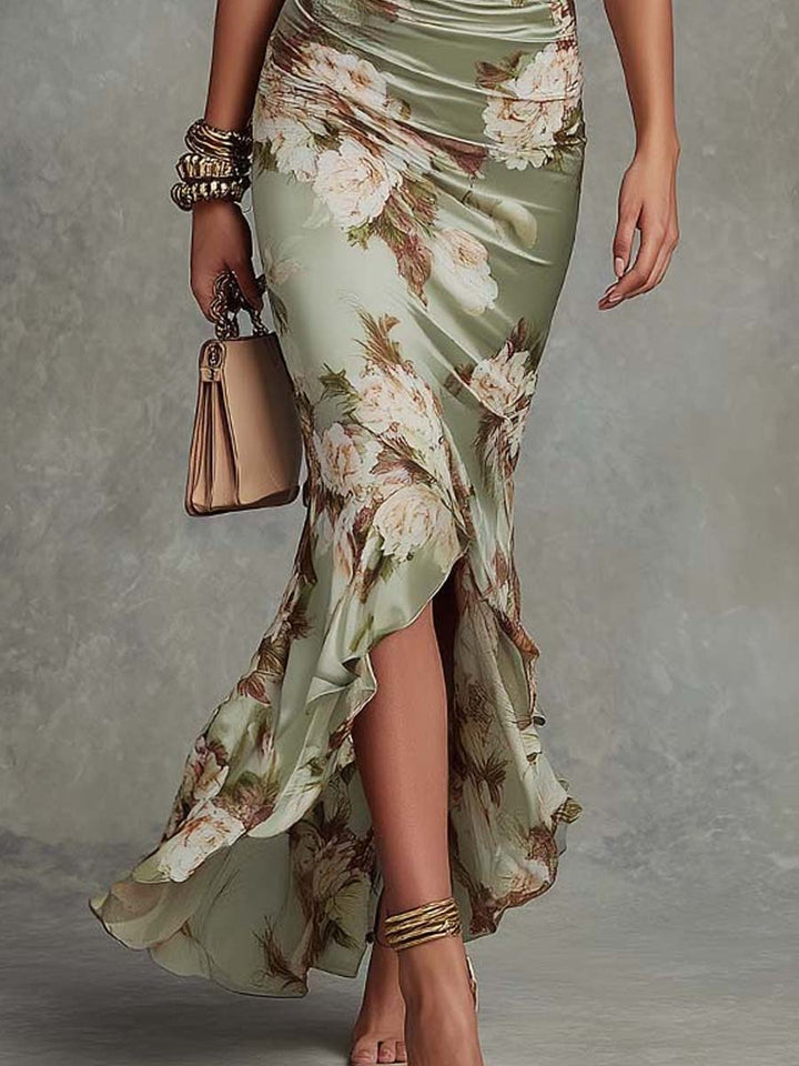 Minerva | Women's Floral Wrap Maxi Dress - Floral - Image 5