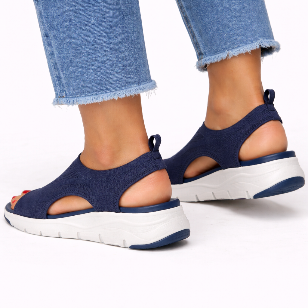 Minerva | Women's Slip On Walking Sneakers - Navy - Image 5