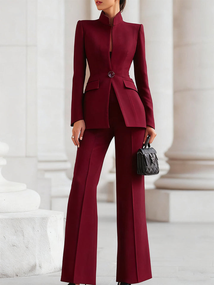 Mirabella | Women's Navy Blazer Pants Set - Navy - Image 4