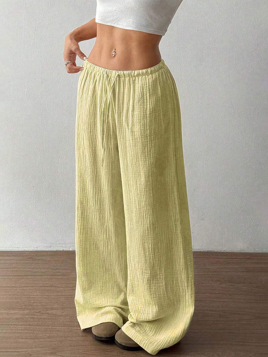 Mirabelle | Women's Wide Leg Drawstring Casual Pants - Image 10