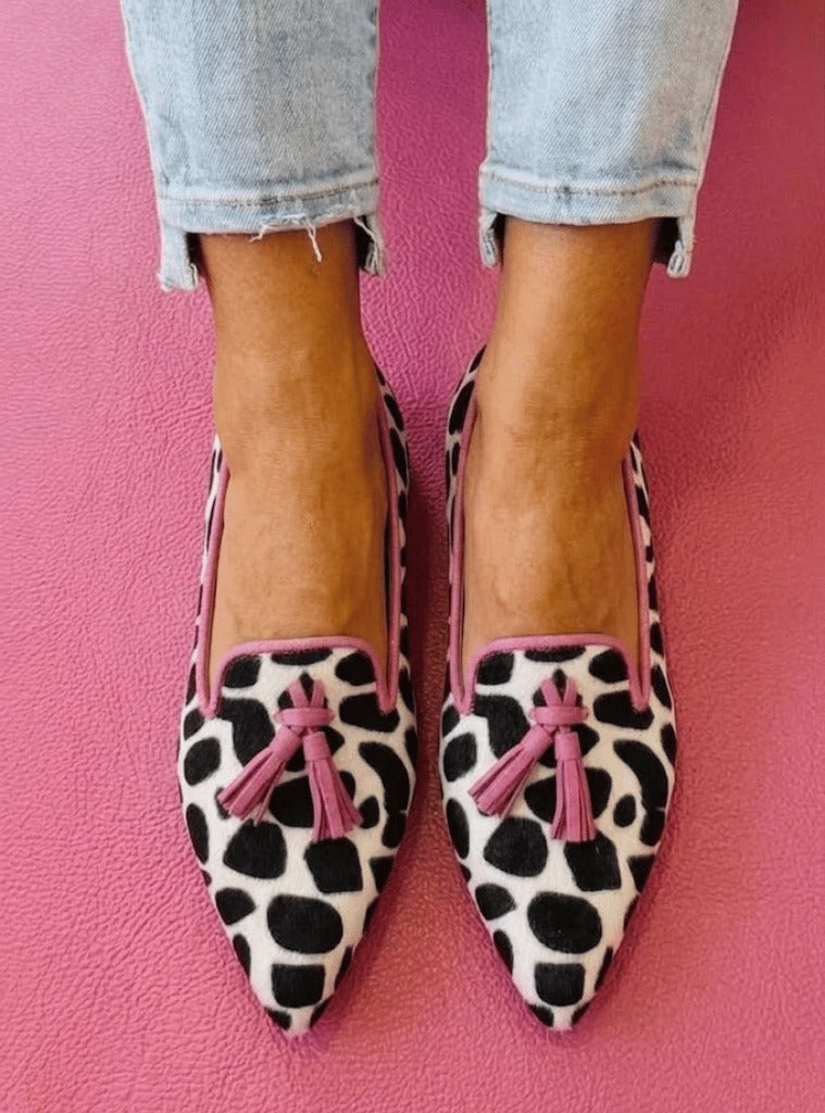 Miranda | Women's Pointed Toe Tassel Loafers - Image 1