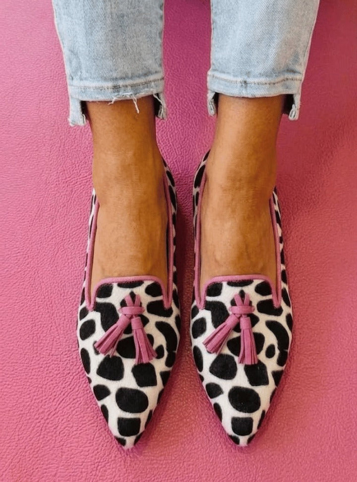 Miranda | Women's Pointed Toe Tassel Loafers - Image 1