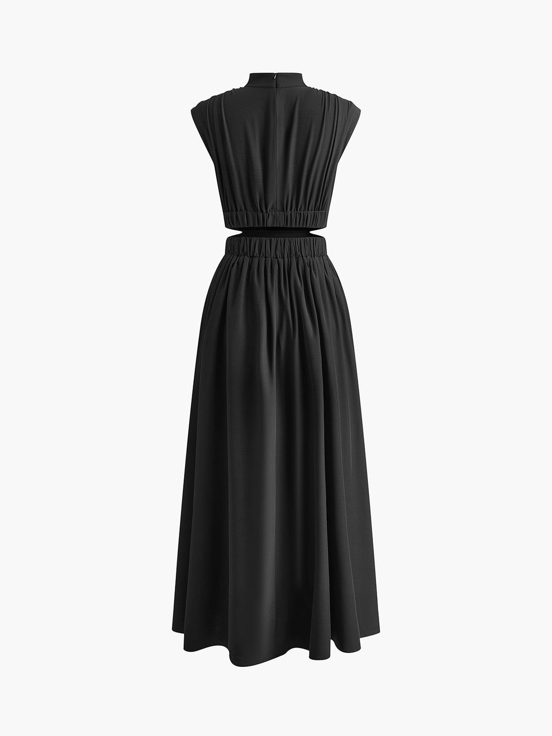 Blanc | Women's Mock Neck Cutout Maxi Dress Sleeveless Occasion Dress