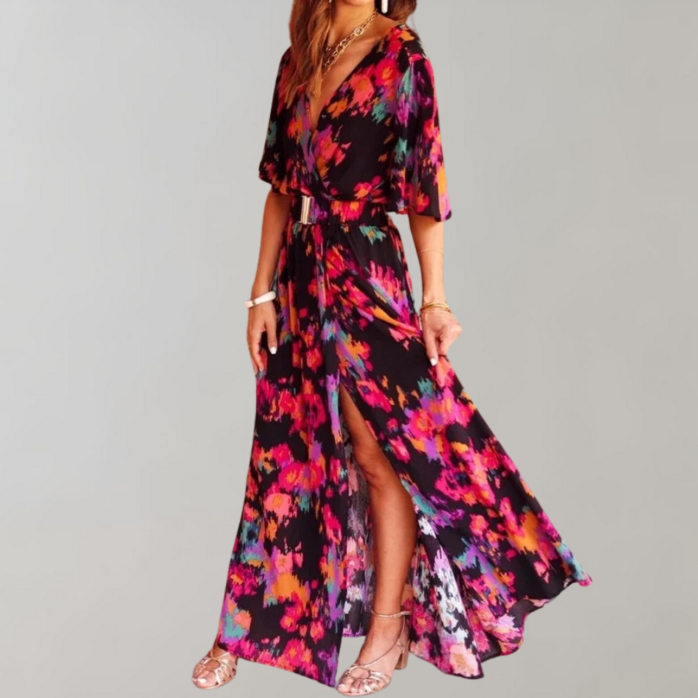 Nyx | Women's Abstract Print Wrap Mini Dress - Image 3