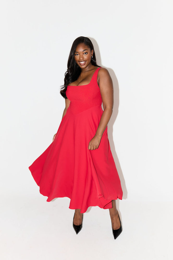 Angela™ | Timeless Flowy Midi Dress