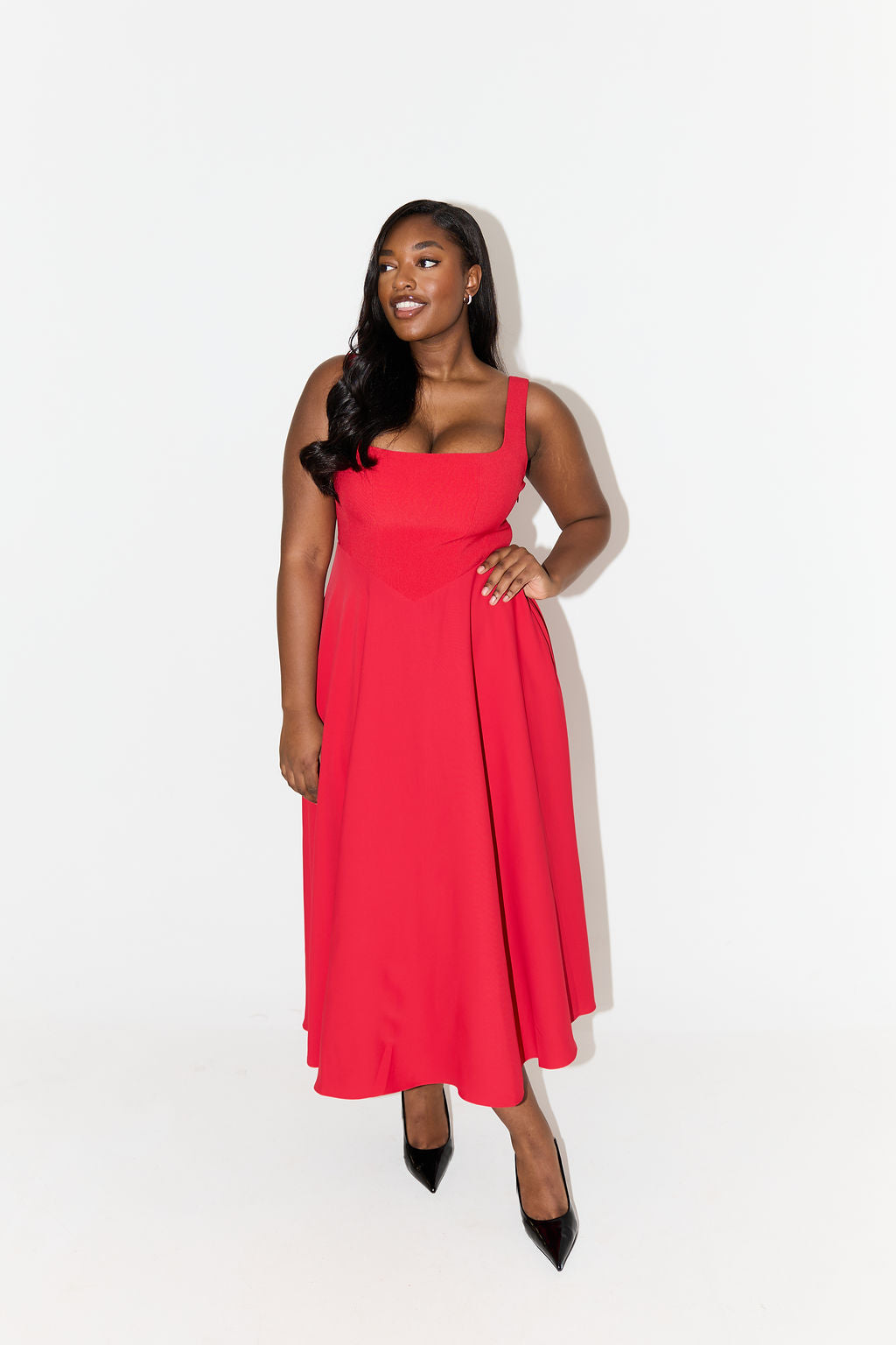 Angela™ | Timeless Flowy Midi Dress