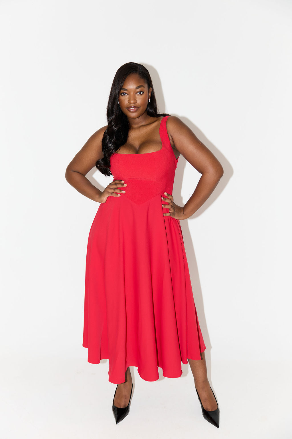 Angela™ | Timeless Flowy Midi Dress