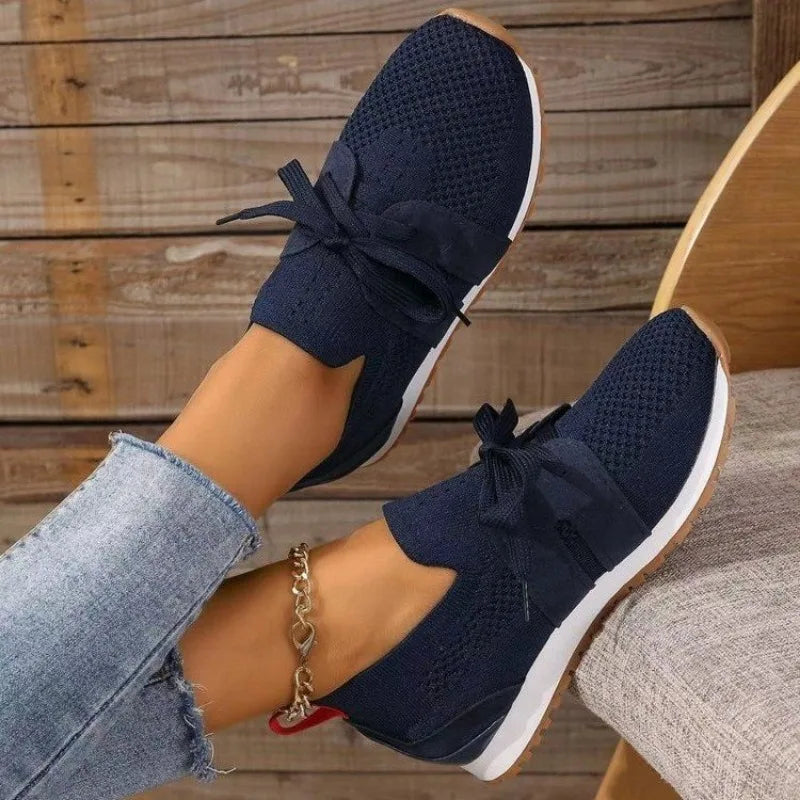 Ophelia | Women's Bow Slip-On Sneakers - Black - Image 7
