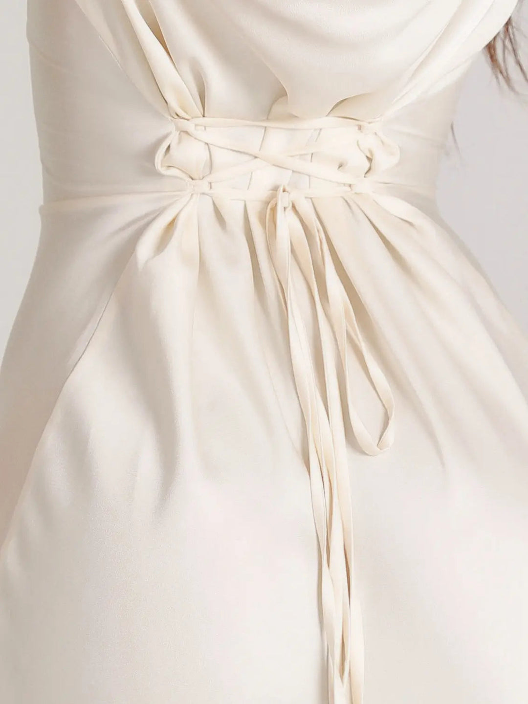 Ophelia | Women's Long Sleeve Fitted Maxi Dress - White - Image 8