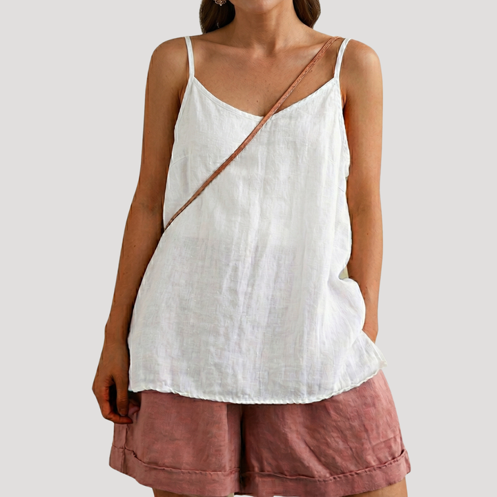 Ophelia | Women's V-Neck Sleeveless Camisole - Purple - Image 2