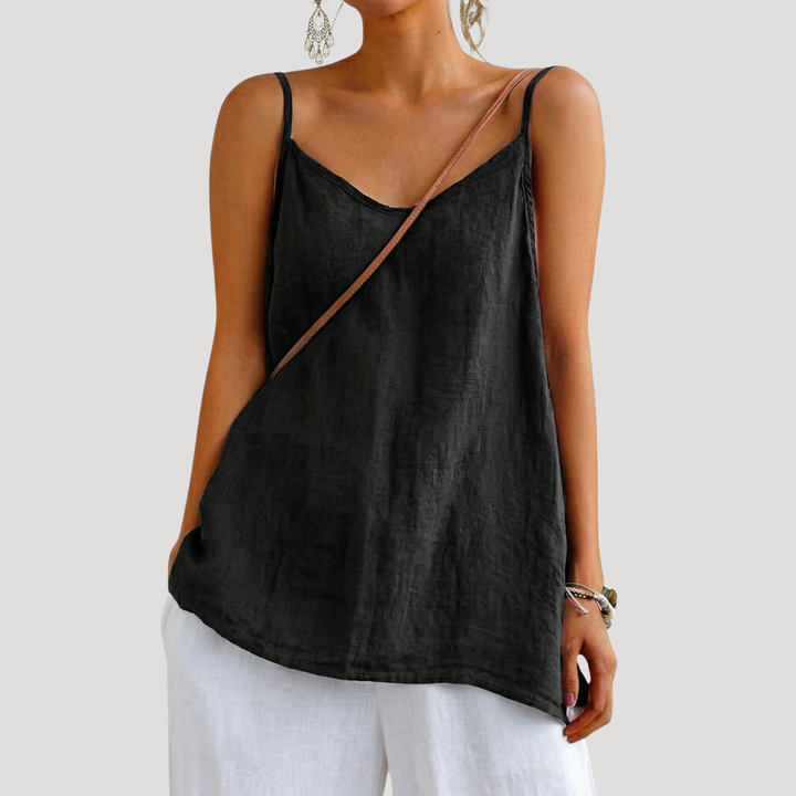 Ophelia | Women's V-Neck Sleeveless Camisole - Purple - Image 4