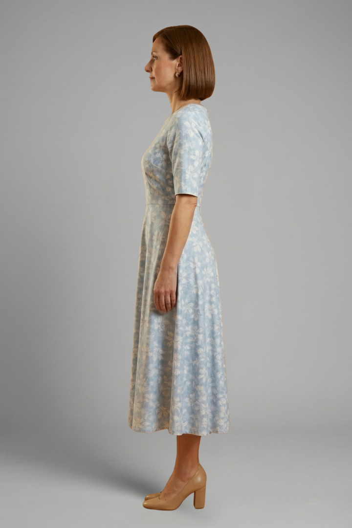 Ophira | Women's Floral Wrap Midi Dress - Floral - Image 4