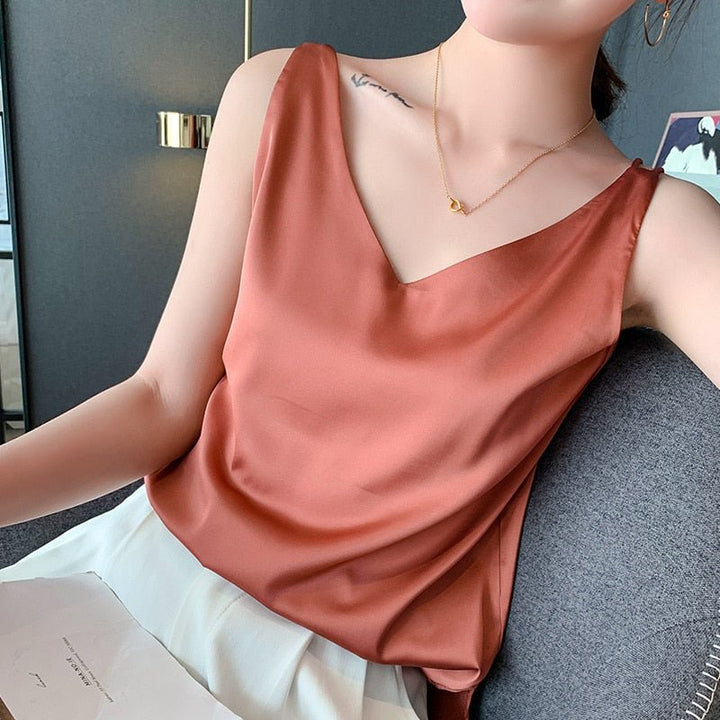 Orina | Women's V-Neck Sleeveless Tank Top - Image 4