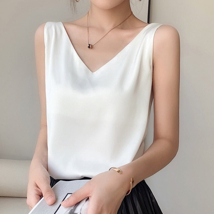 Orina | Women's V-Neck Sleeveless Tank Top - Image 5