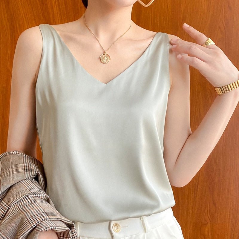Orina | Women's V-Neck Sleeveless Tank Top - Image 6