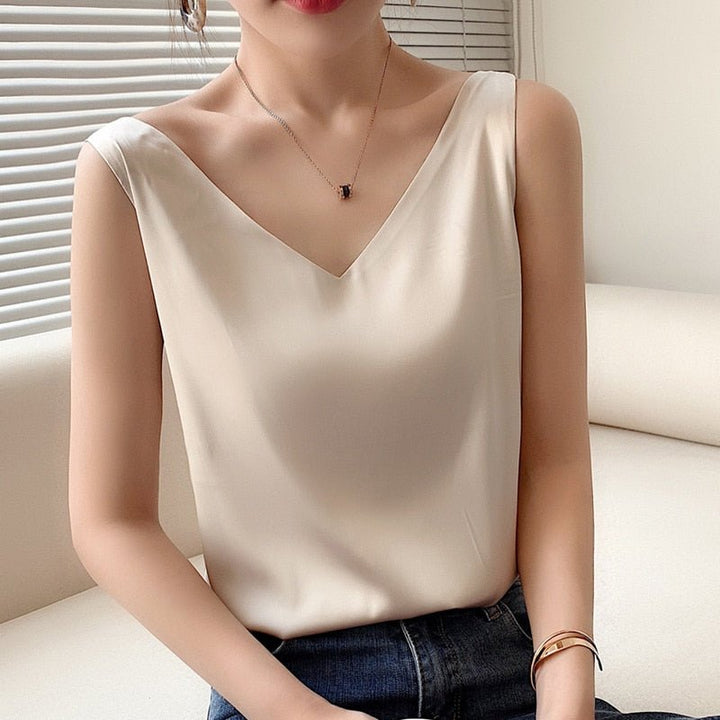 Orina | Women's V-Neck Sleeveless Tank Top - Image 7