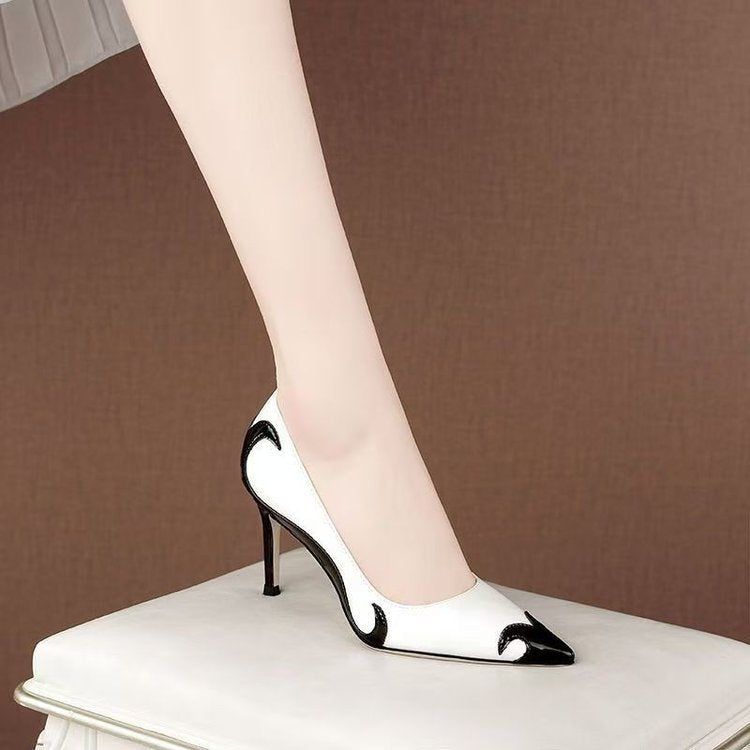 Ottoline | Women's Pointed Toe Stiletto Pumps - White - Image 8