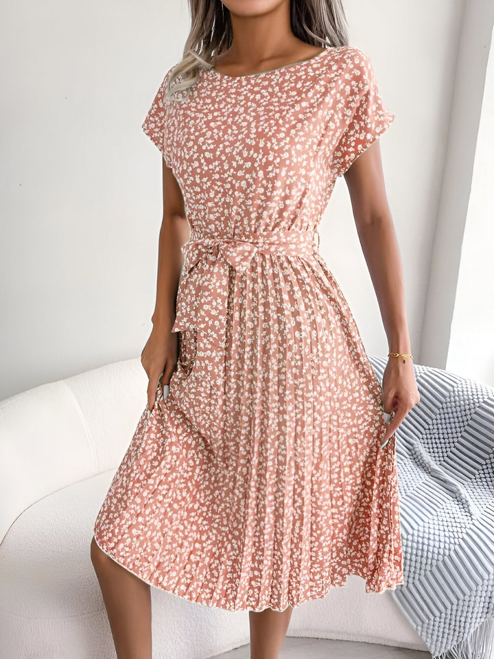 Jennifer™ | Flower Pleated Elegance Dress