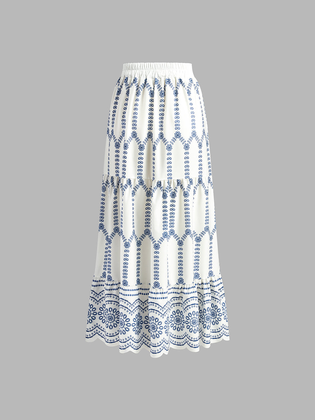 Santorini | Women's Embroidered Crop Top & Maxi Skirt Co-Ord Set