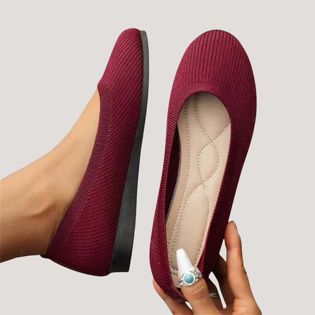 Reyna | Women's Slip-On Ballet Flats with Cushioning - Beige - Image 4