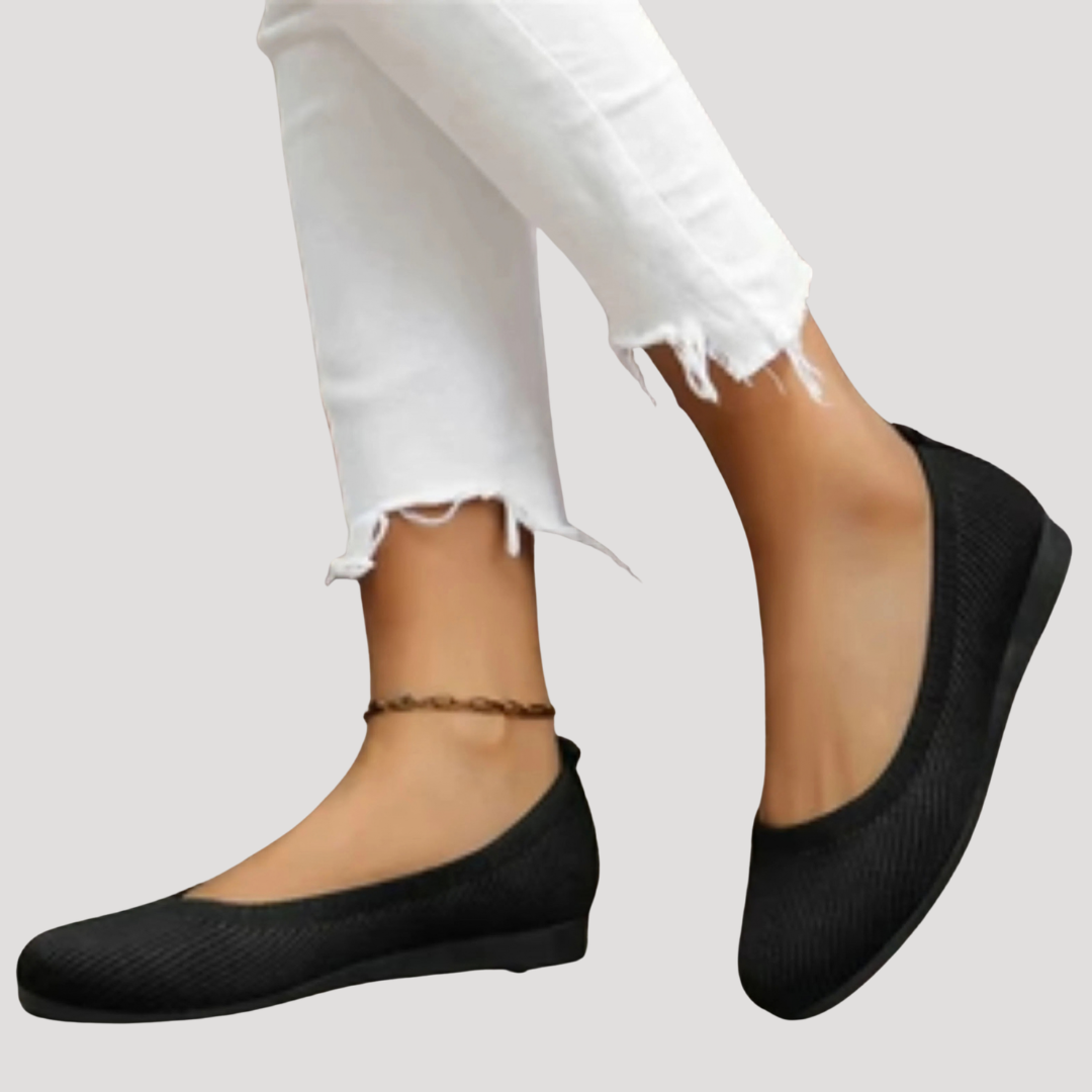 Reyna | Women's Slip-On Ballet Flats with Cushioning - Beige - Image 7